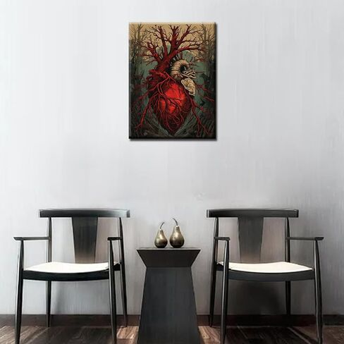 TUMOVO Heartt with Flowers Diamond Painting DIY 5D,Numbering Kit, Human Organs Crystal Rhinestone Diamond Painting Human Organ Pictures Anatomical Biology Artwork Home Decor Adults Gift(12''Wx 16''H) in Saudi Arabia