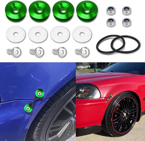 Asubha 4pcs Universal Car Car Carper Clips Quip Clips Kit ، السحابات الأمامية والخلفية ، محلول التثبيت النهائي لإطلاق الصدمات السريع ، المصد ، الجذع ، Fender ، Hatche ، غطاء محرك السيارة in Saudi Arabia