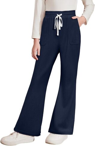 blibean Girls Uniform Pants Corduroy School Dress Bootcut Trousers Size 6-15 Years in Saudi Arabia