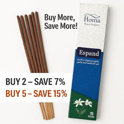 Generic Oud Espand Incense 15 Sticks, Balck in Saudi Arabia
