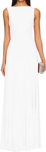 SHESEEWORLD Women's Summer Sleeveless Maxi Dresses Crew Neck High Waisted Cocktail Party Tank Dress in Saudi Arabia