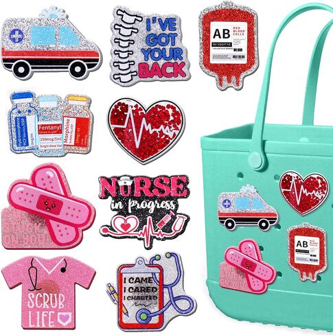 AIERSA Baseball Charms for Bogg Bag, 9Pcs Baseball Mom Accessories for Bogg Bags, Sports Charms Compatible with Simply Southern Beach Bag Tote in Saudi Arabia