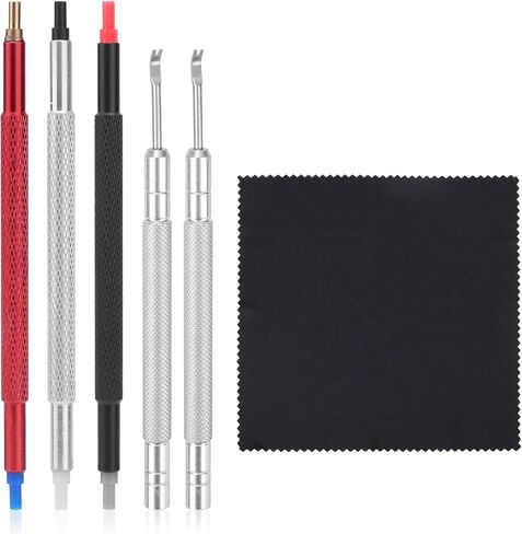 5pcs Watch Repair Tool Kit, Watchmaker Essentials with 3 Hand Pressers & 2 Removers Ideal for Wristwatch Hand Setting and Maintenance in Saudi Arabia