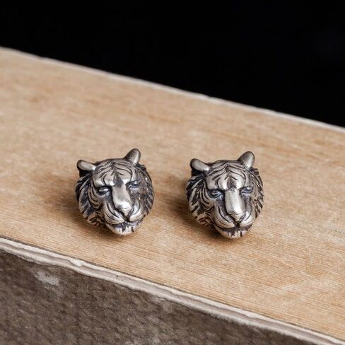 Vintage Tiger Head Stud Earrings Forest King Animal Piercing Punk Earring Studs Fashion Jewelry Gifts for Women Hypoallergenic in Saudi Arabia