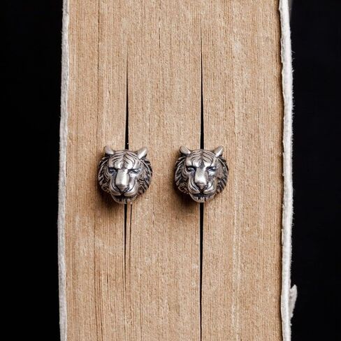 Vintage Tiger Head Stud Earrings Forest King Animal Piercing Punk Earring Studs Fashion Jewelry Gifts for Women Hypoallergenic in Saudi Arabia