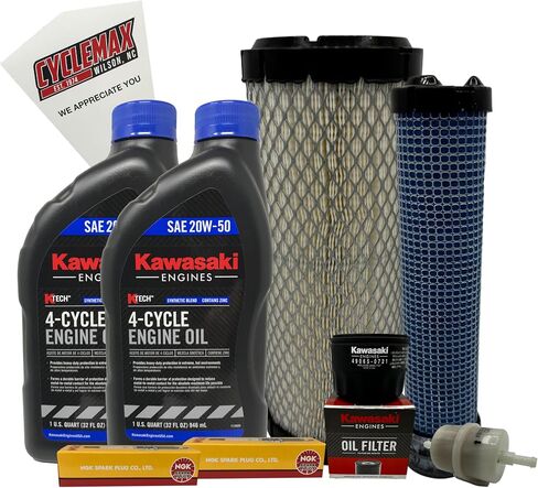 Tune Up Kit 20W-50 مع شمعات الإشعال متوافقة مع Kawasaki 99969-6528 متوافق مع FX651V FX691V FX730V in Saudi Arabia