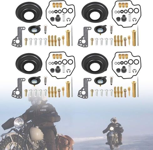 4 Set of Carburetor Repair Kits with Diaphragm Air Cut-off Valve Replacement for Yamaha Vmax 1200 VMX1200 1985-2007 in Saudi Arabia