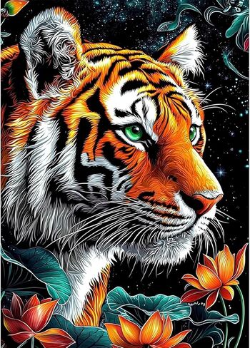 RICUVED Wolf Diamond Painting Kits for Adults, 5D Animal Diamond Painting Landscape Diamond Art Kits for Beginners, Full Drill Diamond Art Diamond Gem Diamond Painting Kits for Home Decor 12x16Inch in Saudi Arabia