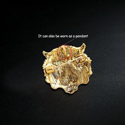 Rhinestone Tiger Head Brooch Pins for Men Women Suit Pin,Retro Elegant Gold Silver Crystal Animal Lapel Pin,Charm Tiger Coat Collar Brooch Fashion Jewelry Accessories in Saudi Arabia