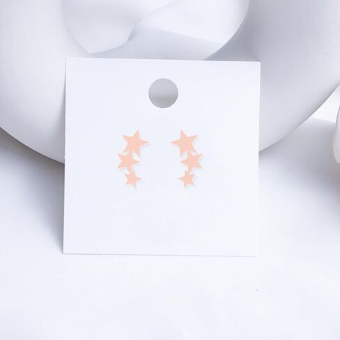 Cute Stainless Steel Star Earrings Hypoallergenic Small Tiny Triple Stars Stud Earrings for Women Jewelry Gifts in Saudi Arabia