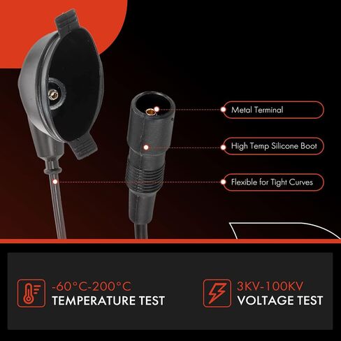 A-Premium Ignition Sclow Slug Wires مجموعة من 7 متوافقة مع BMW 325 1986-1988 ، 325E 1984-1987 ، 325ES 1986-1987 ، 528E 1982-1987 ، 2.7L in Saudi Arabia