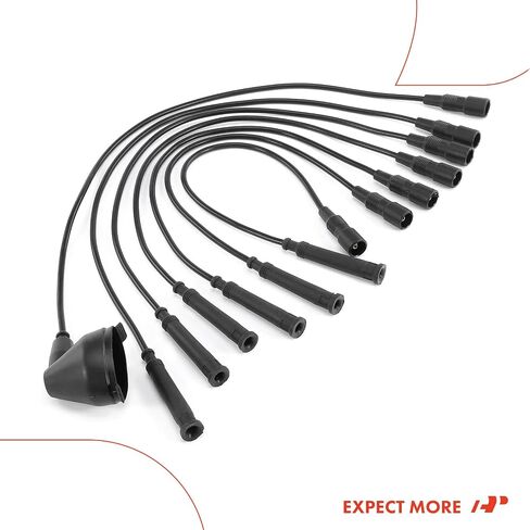 A-Premium Ignition Sclow Slug Wires مجموعة من 7 متوافقة مع BMW 325 1986-1988 ، 325E 1984-1987 ، 325ES 1986-1987 ، 528E 1982-1987 ، 2.7L in Saudi Arabia