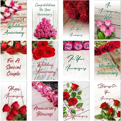 36 Sets Religious Christian Anniversary Cards with Scripture Anniversary Cards Bulk with Envelopes Faith Based Blessings Cards, 4 x 6 Inch(Painting Style) in Kuwait