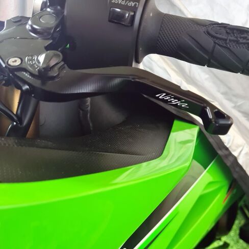 Motorcycle Short Brake Clutch Levers Compatible with K.awasaki Ninja ZX10R ZX10RR 2025 2024 2023 2016-2022 | Front Shorter Levers Handles ZX 10 10RR ZX-10R ZX-10RR Accessories (Green) in Saudi Arabia