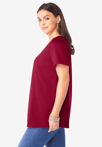 ROAMAN's Women's Plus Size Ultimate v Neck Tee in Kuwait