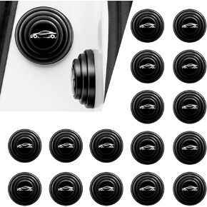 8 PCS Car Door Shock Absorbers, Black Silicone Bumper Pads, Self-Adhesive Slam Stoppers, Auto Soundproof Crash Pads, Universal Fit for Most Cars in Kuwait