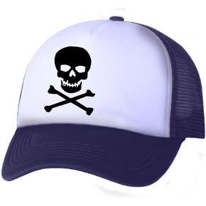 Skull and Cross Bones Truckers Mesh Snapback hat in Saudi Arabia