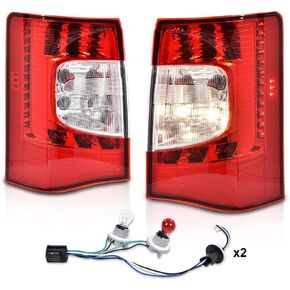 Pit66 LED LED Tail Lights مجموعة اليسار واليمين متوافق مع Chrysler Town and Country 2011-2016 CH2800198 ، CH2801198،5182531ae ، 5182530ae المصابيح وتسخير الأسلاك شملت مجموعة مصباح الضوء الخلفي مجموعة المصباح الخلفي in Saudi Arabia