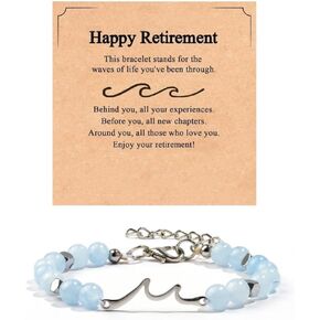 Retirement Gifts for Woman 2025 Coworker Leaving Gifts for Women Wave Bracelet for Retirement The Waves of Life You've been Through for Coworkers in Saudi Arabia