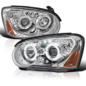 SPEC-D TUNING Black Halo Projector Headlights Compatible with 2004-2005 Subaru Impreza RS/WRX/Outback/STI, Left + Right Pair Headlamps Assembly in Kuwait