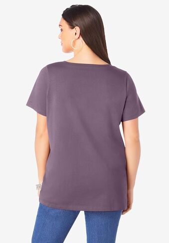 ROAMAN's Women's Plus Size Ultimate v Neck Tee in Kuwait