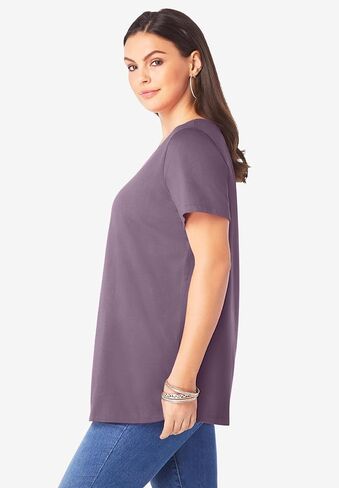 ROAMAN's Women's Plus Size Ultimate v Neck Tee in Kuwait