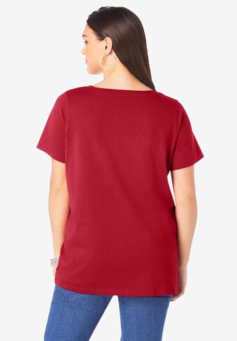 ROAMAN's Women's Plus Size Ultimate v Neck Tee in Kuwait