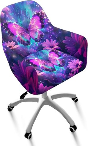 Butterfly Chair Covers Armchair Slipcover Stretchable Computer Chair Cover for Office Chairs Cherry Blossoms Dining Room Slipcovers Modern Design Fits Various Bar Stool Chairs in Kuwait