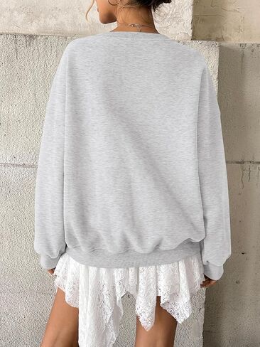 Womens Fleece Oversized Sweatshirt Crewneck Pullover Casual Long Sleeve Tops Basic Fall Fashion Outfits 2025 in Saudi Arabia