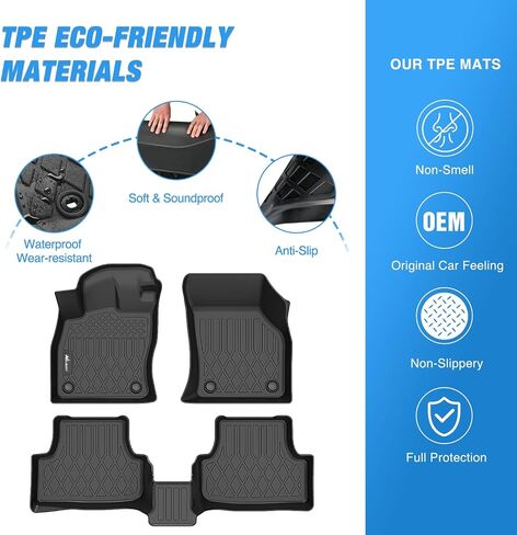 Nilight TPE Floor Mats for Volkswagen VW Golf GTI Golf R 2022 2023 2024 2025 ، كل ما يتناسب مع طابقات الأرضية الثقيلة. in Saudi Arabia