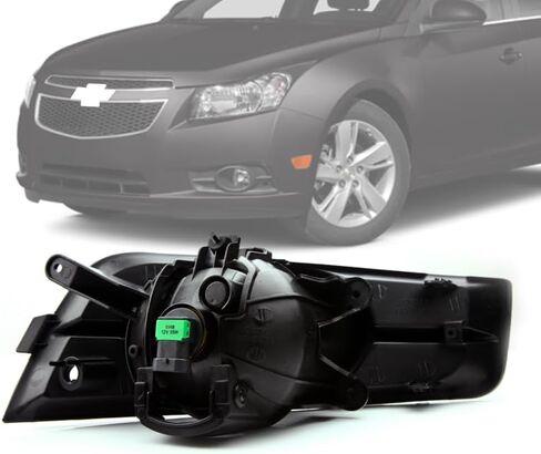 مصد أمامي يقود أضواء الضباب الكروم مع الحدود السوداء متوافقة مع 2009-2014 Chevy Cruze in Kuwait