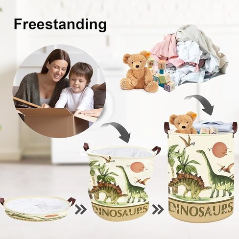Clastyle Large Dinosaur Kid Storage Basket Baby Laundry Hamper Palm Tree Boy Gift Toy Box Collapsible Clothes Organizer Nursery Bin for Bedroom, Pterosaur, 40*30*30 cm in Kuwait