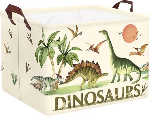 Clastyle Dinosaur Kid Storage Storage Basking Baby Laundry Garper Tree Tree Boy Gift Toy Box Toyblible Organizer Congery Bin لغرفة النوم ، الزاحف ، 40*30*30 سم in Kuwait