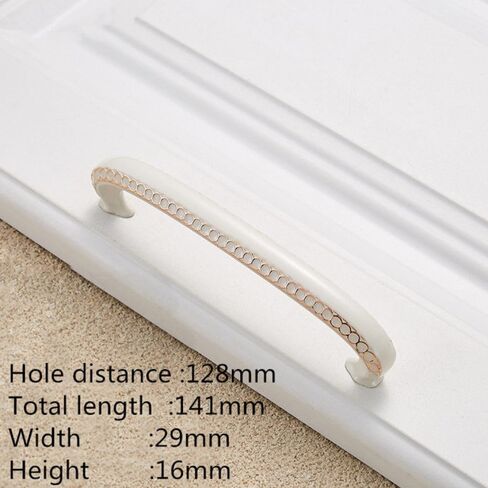Handle knobs, Cabinet Drawer Handle, Cabinet Pulls, European Luxury White Kitchen Cabinet Handles Zinc Alloy Cupboard Wardrobe Door Drawer Knobs Furniture Hardware,(96mm) in Saudi Arabia