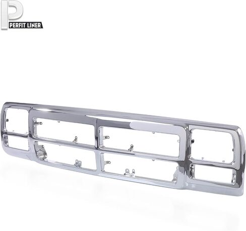Perfit Liner New Front Chrome Grille Compatible with 1991-1993 DODGE D150 RAM Charger SUV Fits CH1200137 55026080 in Saudi Arabia