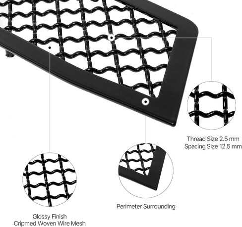 APS Premium Steel Stainsal Mesh Grille Grille Insert متوافق مع Honda Ridgeline 2021 2022 2023 2024 2025 Lower N19-K98157H in Saudi Arabia