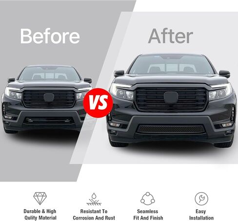 APS Premium Steel Stainsal Mesh Grille Grille Insert متوافق مع Honda Ridgeline 2021 2022 2023 2024 2025 Lower N19-K98157H in Saudi Arabia