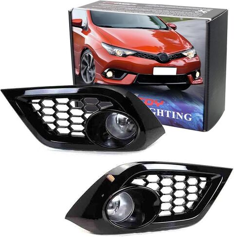 Ijdmtoy Leder Lens Lens Lights Kit Foglamp Kit مع لمبات الهالوجين ، أغطية الإطار ، تشغيل/إيقاف تشغيل التبديل وترحيل الأسلاك مع 2016 Scion IM ، 2017-2018 Toyota Corolla IM in Saudi Arabia