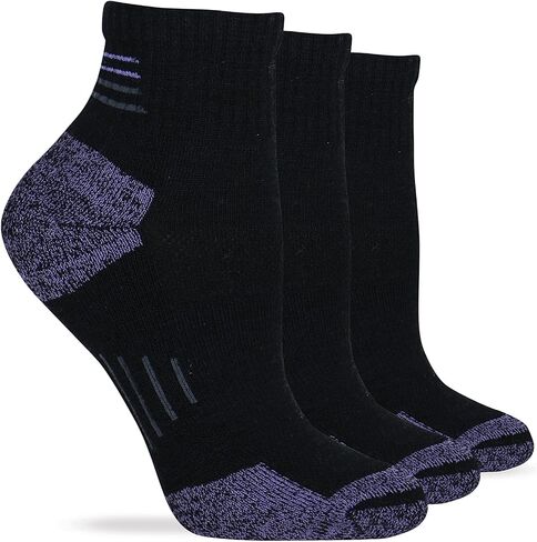 Wise Blend Ladies Merino Wool Blend Seamless Toe Hiker Quarter Crew Socks 3 Pair in Kuwait