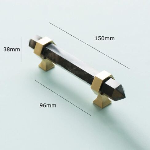 Handle knobs, Cabinet Drawer Handle, Cabinet Pulls, Luxury Natural Crystal Brass Cabinet Handle and Knob Dresser Knobs Drawer Pulls Bedroom Drawers Wardrobe Furniture,(PinkHexagon) in Kuwait