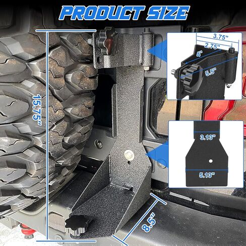 High Lift Jack Mount Compatible with Wrangler JK 2007-2018 Off-Road Rear Hi Lift Jack Mount Carrier Mounting Brackets in Saudi Arabia