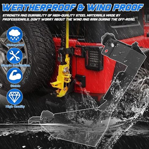 High Lift Jack Mount Compatible with Wrangler JK 2007-2018 Off-Road Rear Hi Lift Jack Mount Carrier Mounting Brackets in Saudi Arabia