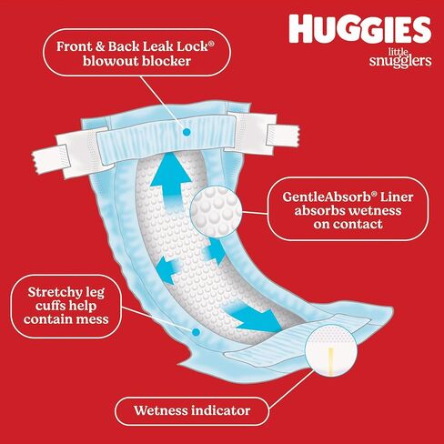 Baby Diapers Size 6 (35+ lbs), 44ct, Huggies Little Snugglers (Pack of 2) in Saudi Arabia