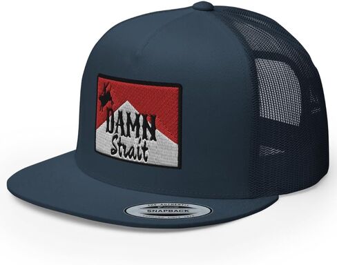 NG Damn Strait Flat Bill Trucker Hat High Crown Adjustable Western Country Cowboy Cowgirl Rodeo Cap in Kuwait