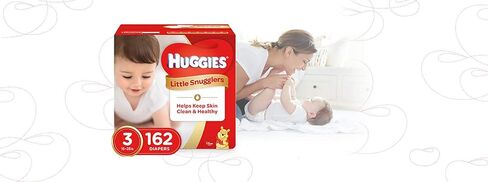 حجم حفاضات الطفل 6 (35+ رطل) ، 44ct ، huggies snugglers الصغيرة (حزمة 2) in Kuwait