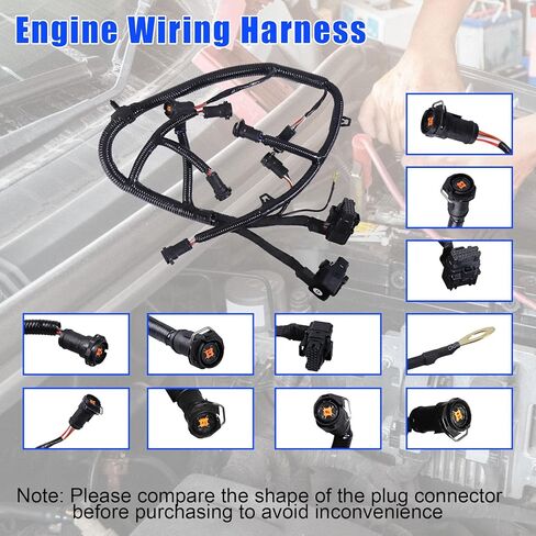 حاقن وقود المحرك تسخير الأسلاك متوافق مع فورد F-250 F-350 F-450 F-550 2005-2007 & FOR TRACESION 2004-2005 6.0L استبدال 5C3Z-9D930-A in Kuwait