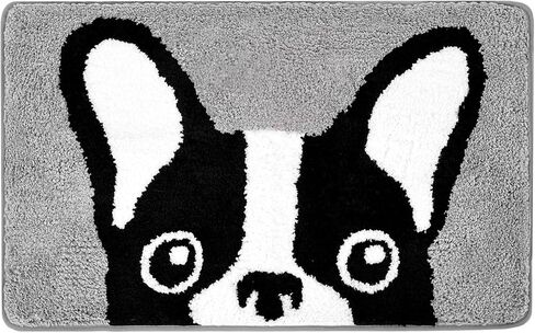 Dog Bath Mat, Cute French Bulldog Bathroom Rug - Soft Area Rug, Absorbent, Non-Slip, Machine Washable, Ideal for Dog Lover, Airbnb Decor, 19.7"x31.5"&15.7"x23.6" (19.7"x31.5" (50x80cm)) in Saudi Arabia