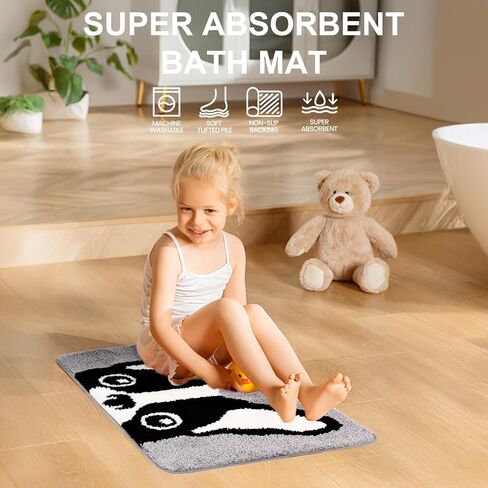 Dog Bath Mat, Cute French Bulldog Bathroom Rug - Soft Area Rug, Absorbent, Non-Slip, Machine Washable, Ideal for Dog Lover, Airbnb Decor, 19.7"x31.5"&15.7"x23.6" (19.7"x31.5" (50x80cm)) in Saudi Arabia