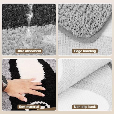 Dog Bath Mat, Cute French Bulldog Bathroom Rug - Soft Area Rug, Absorbent, Non-Slip, Machine Washable, Ideal for Dog Lover, Airbnb Decor, 19.7"x31.5"&15.7"x23.6" (19.7"x31.5" (50x80cm)) in Saudi Arabia