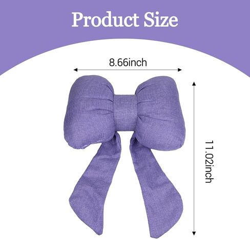 wuyaoyao Bow Car Headrest Pillow, Cute Bow Shape Car Neck Pillow, Soft Comfortable Automotive Seat Headrest Pillows for Driver, Universal Vehicle Neck Support Cushion for Sleeping Travel(Black) in Kuwait